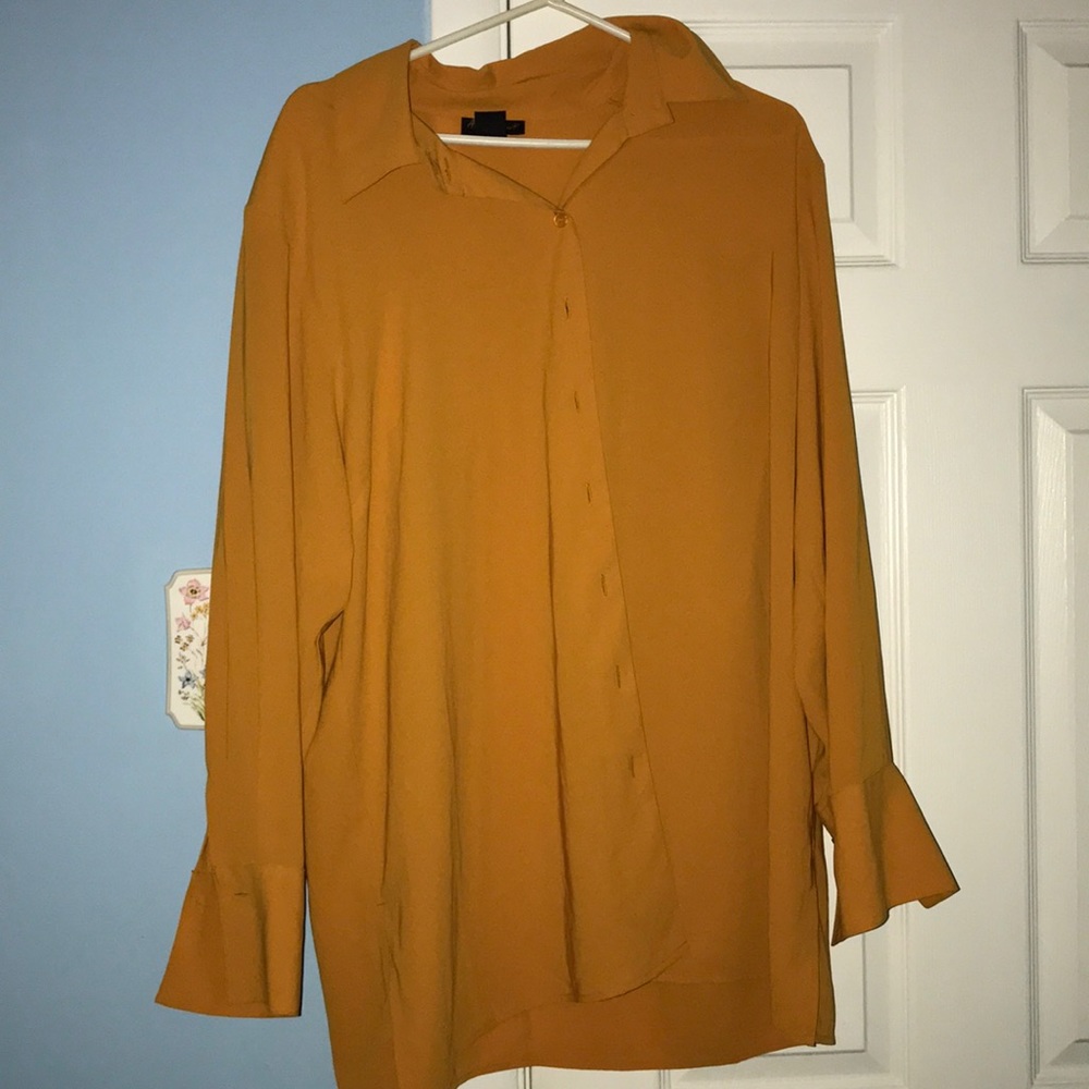 Mustard Yellow Ashley Stewart Blouse